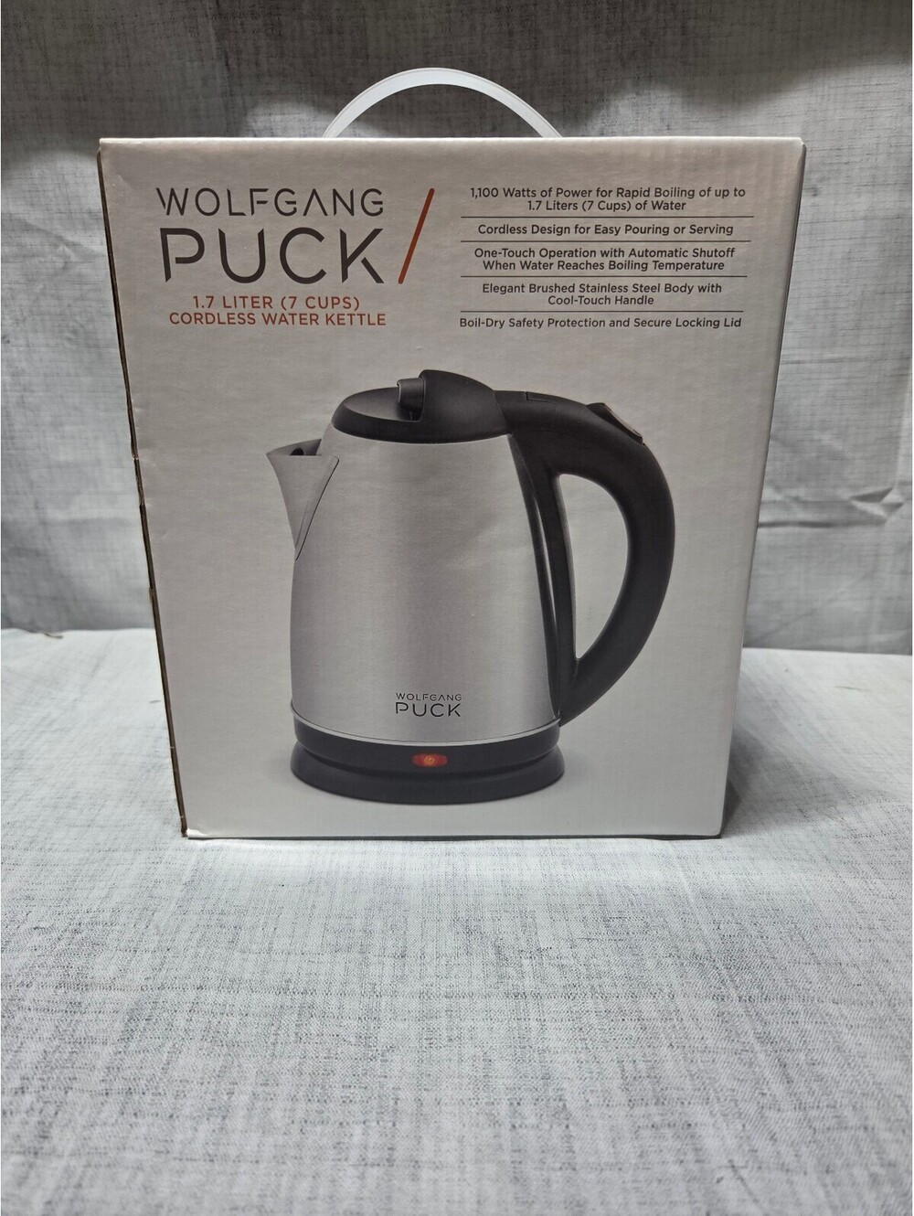 Wolfgang Puck 1.7 Liter Cordless Water Kettle Stainless Steel